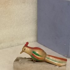 Игрушка СССР * Дерево * Птичка механическая * Клюет *