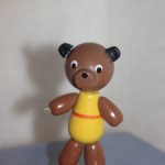 Игрушка СССР * Мишка * Дерево