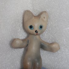 Игрушка резиновая СССР * Кот, котенок * Красный треугольник *