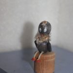Игрушка времен СССР * Воробей * Дерево * Подвижный * Pittiplatsch Питти, ГДР