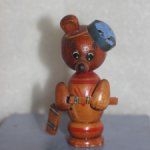 Мишка хоккеист * Игрушка СССР * Дерево * Ручная работа