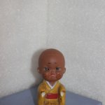 Японская кукла. Винтаж. Монах. 11 см. Клеймо.