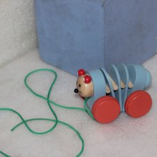 Игрушка - каталка трещетка. * Дерево * 12 см