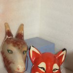 Новогодние маски СССР *Папье-маше *Воронежские* Лотом * Лиса и Козел