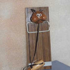 Кот и мышка Для памятных записей, для кукольного быта Дерево, этикетка