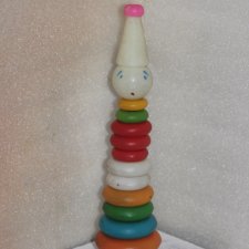 Пластмассовая пирамидка СССР - Клоун, 34 см