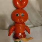 Целлулоидная игрушка СССР Заяц