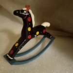 Игрушка СССР  Лошадка-качалка Маленькая Колкий пластик