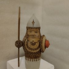 Богатырь СССР Роспись, выжигание