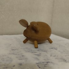 Деревянная игрушка СССР Поросёнок  маленький