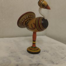 Деревянная игрушка СССР  Страус