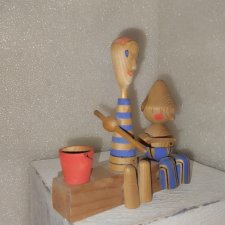 Деревянная игрушка СССР  Рыбачки