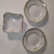 Кукольный сервиз СССР  Две тарелки и салатник