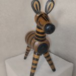 Деревянная игрушка СССР  Зебра Из серии  Ленинградский зоопарк
