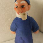 Игрушка, кукла ГДР Капитан, боцман с трубкой