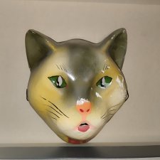 Маска карнавальная, новогодняя маска СССР Кот, кошка   Папье-маше Старая