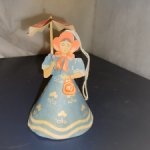 Старая советская елочная игрушка Сделай сам! Бумажная Девушка с зонтиком