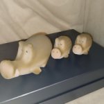 Игрушка СССР Кабан с поросятами