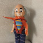 Белый клоун. Кукла ГДР. 19 см.