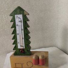 Деревянный термометр СССР для кукольного быта, для творчества