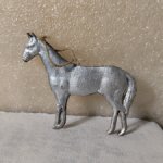 Ёлочная игрушка СССР Объёмный картонаж Лошадь, лошадка