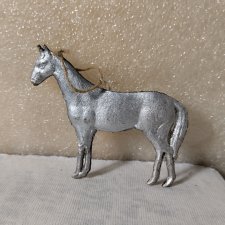 Ёлочная игрушка СССР Объёмный картонаж Лошадь, лошадка