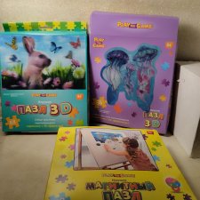Пазлы для детей, 3D и магнитные Новые