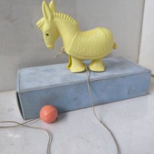 Игрушка СССР Шагающий ослик Комплектный