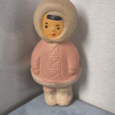 Резиновая игрушка СССР Эскимоска, якутка