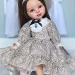 Платье с длинным рукавом для кукол Паола Рейна и им подобным