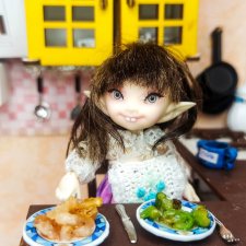 Жареная курочка с овощами. Realpuki. Вместе с Мышкой 2