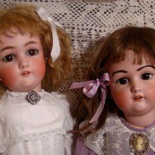 Две сестренки Jutta молд 1349 Simon Halbig для Cuno & Otto Dressel