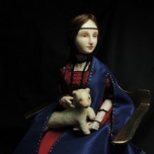 Чечилия Галлерани или "Дама с горностаем" из фарфора