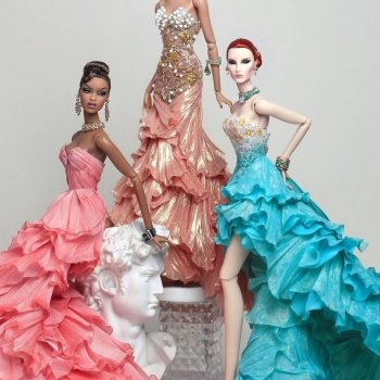 Кукольный десерт: Зефирные платья от MinhTuDesignDoll