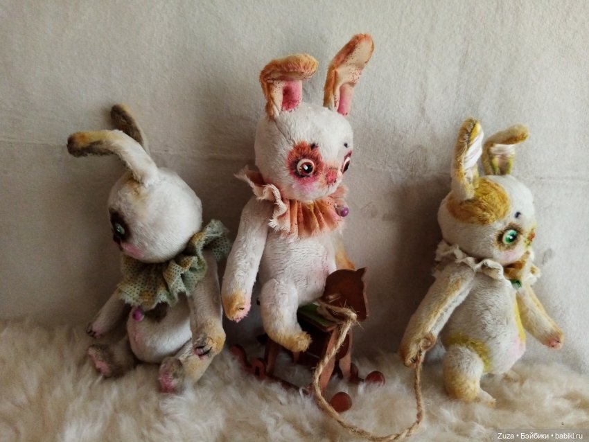 Радужные зайцы — Авторские мишки Тедди и друзья: фото (фото 9)