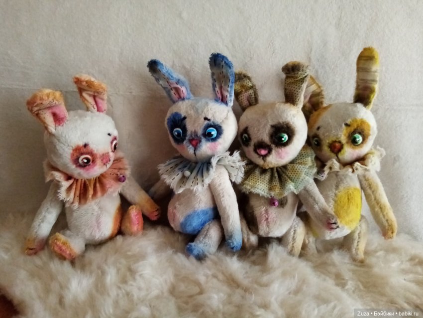 Радужные зайцы — Авторские мишки Тедди и друзья: фото