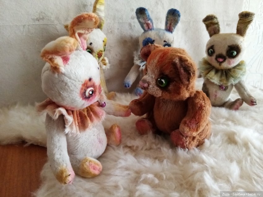 Радужные зайцы — Авторские мишки Тедди и друзья: фото