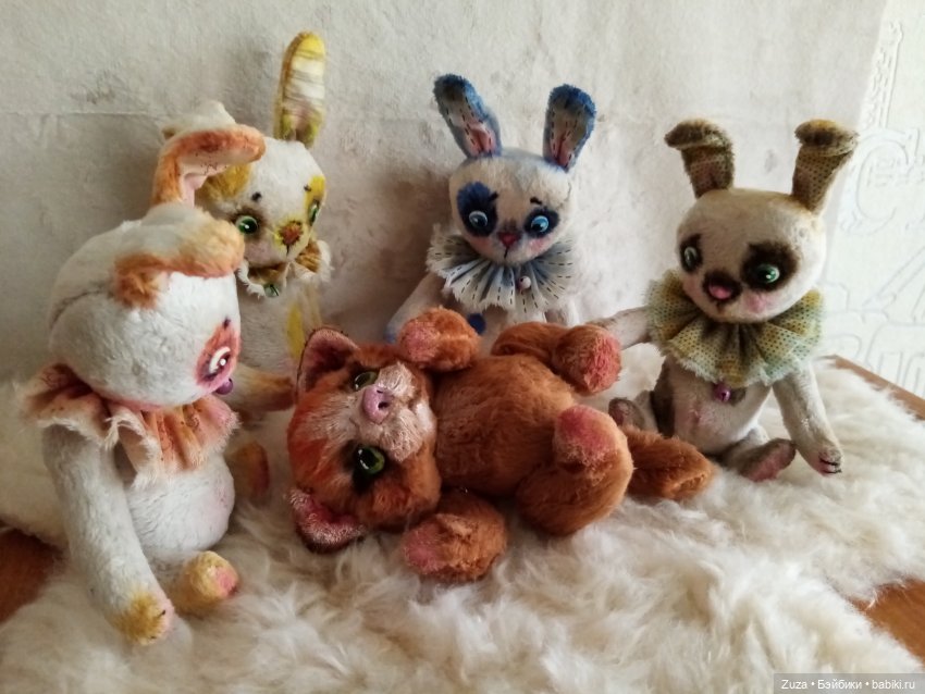 Радужные зайцы — Авторские мишки Тедди и друзья: фото