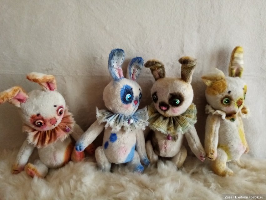 Радужные зайцы — Авторские мишки Тедди и друзья: фото (фото 6)