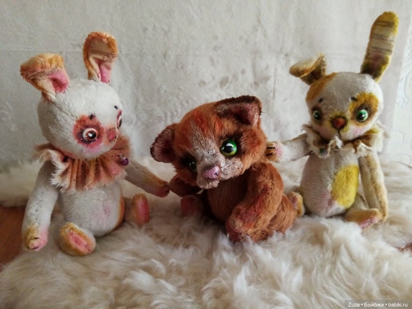 Радужные зайцы — Авторские мишки Тедди и друзья: фото