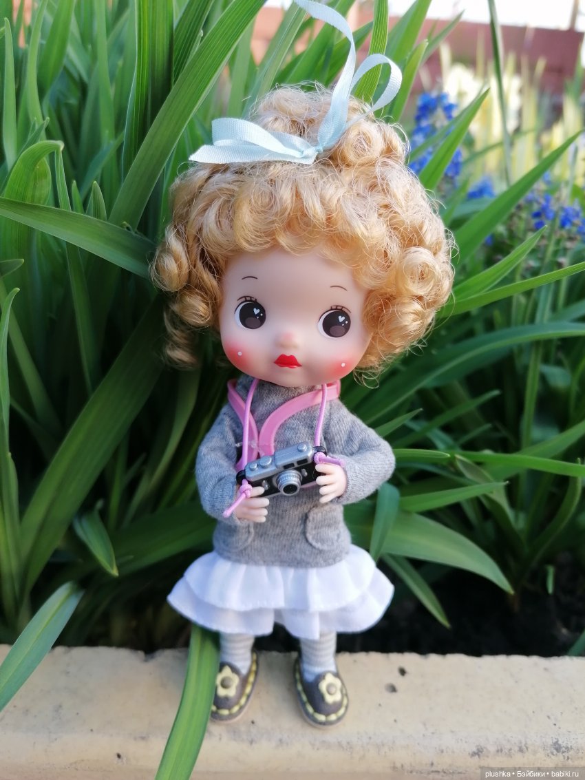 Малышка с золотыми кудряшками. Куколка mini cherry от PeachFace (фото 10)