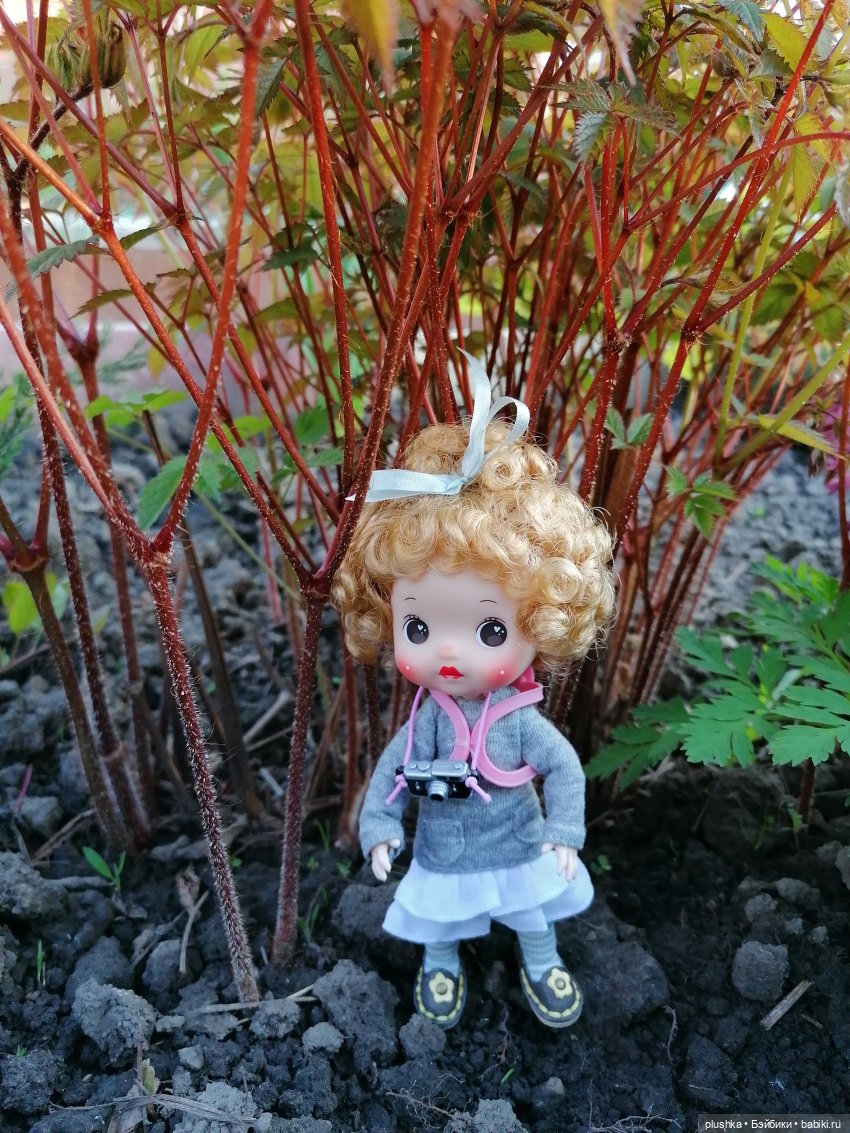 Малышка с золотыми кудряшками. Куколка mini cherry от PeachFace (фото 3)