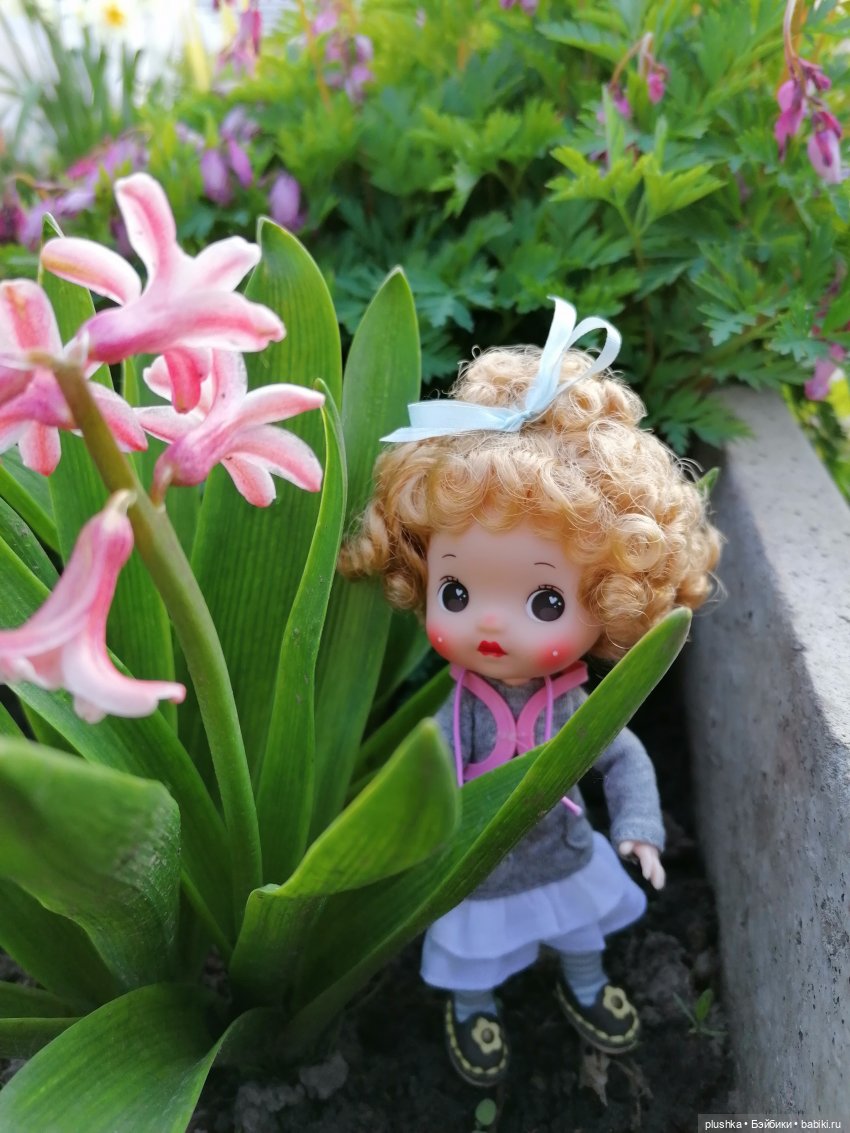 Малышка с золотыми кудряшками. Куколка mini cherry от PeachFace (фото 2)