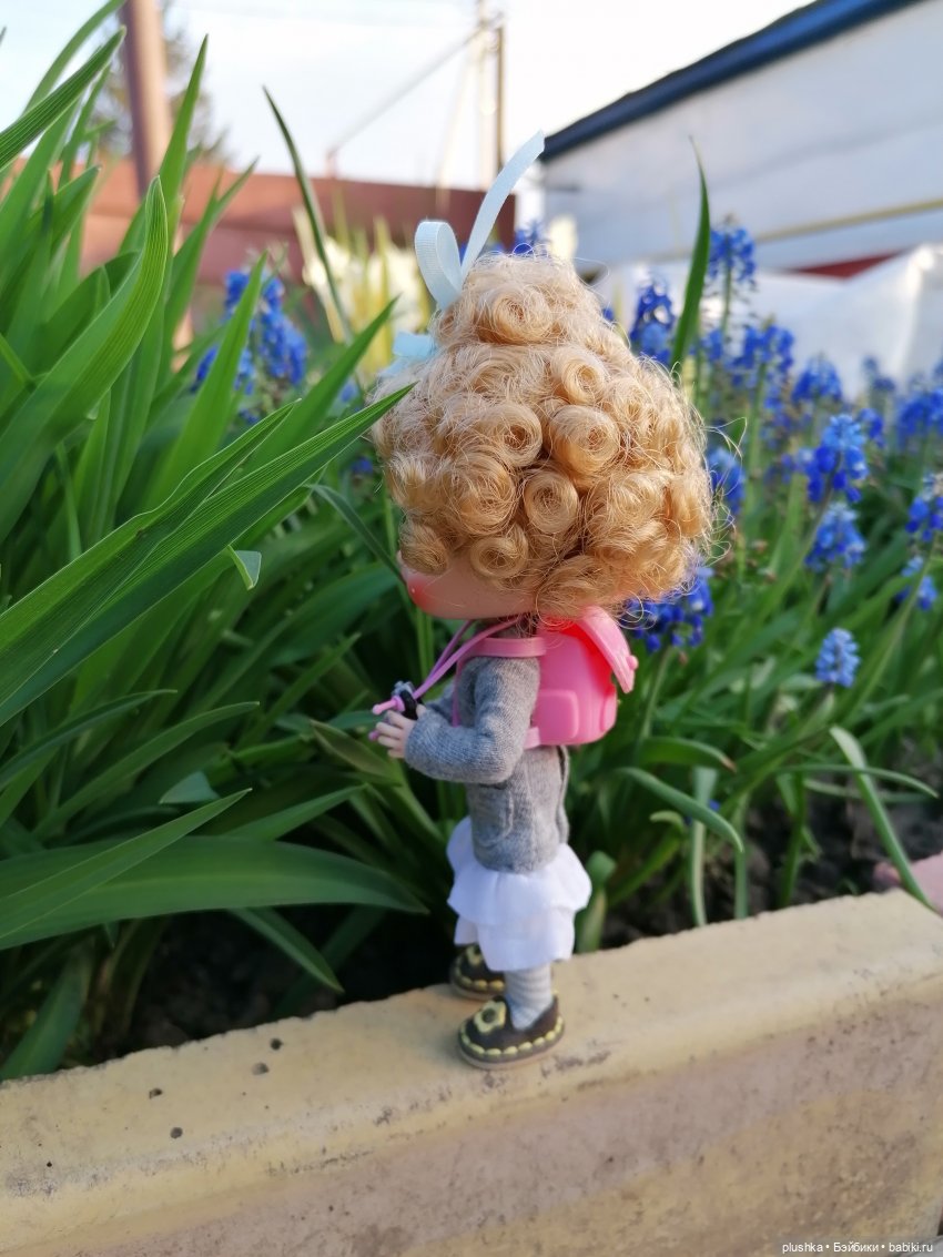 Малышка с золотыми кудряшками. Куколка mini cherry от PeachFace (фото 6)