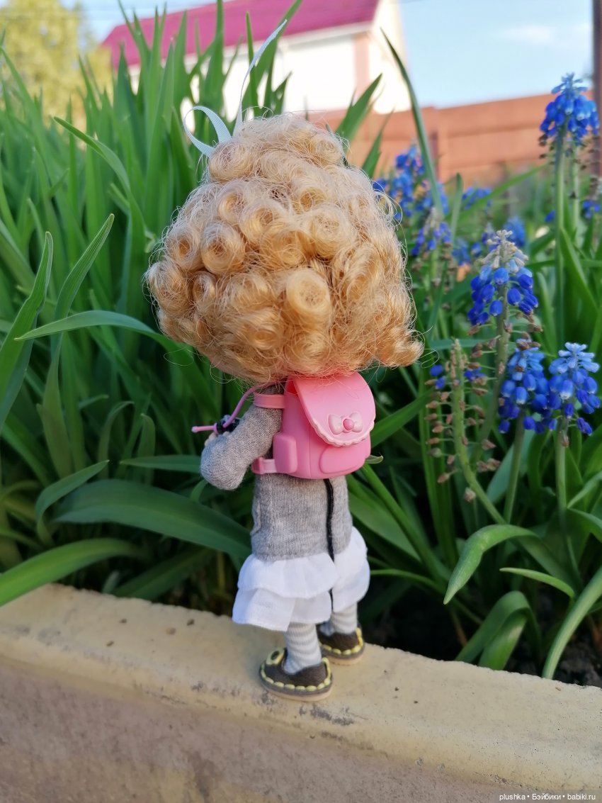 Малышка с золотыми кудряшками. Куколка mini cherry от PeachFace (фото 7)