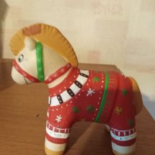 Статуэтка - Винтажная глиняная лошадка с ручной росписью купить в ...