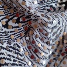 Отрезики тонкого трикотажа с паетками для кукольного рукоделия