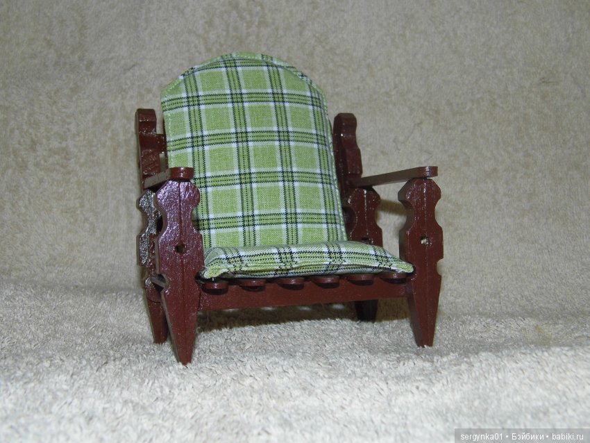 Кресла и стулья для кукол из прищепок и палочек от мороженого