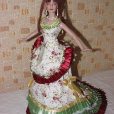 Платье для чаепития 1960. Комплект на формат куклы 40см. часть 1