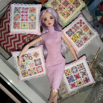 Мои вышитые подушечки